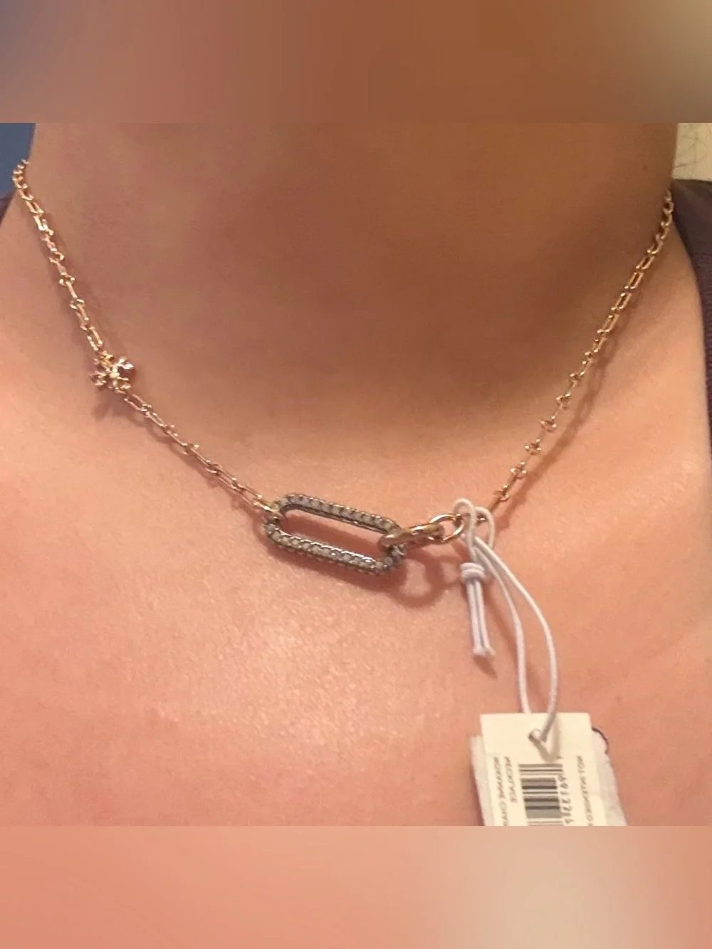 Tory Burch ROXANNE CHAIN CARABINER PENDANT NECKLACE